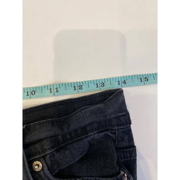 Levi’s Perfectly Slimming Bootcut 512 Sz 10M Distressed Cotton Stretchy Charcoal - Picture 12 of 16
